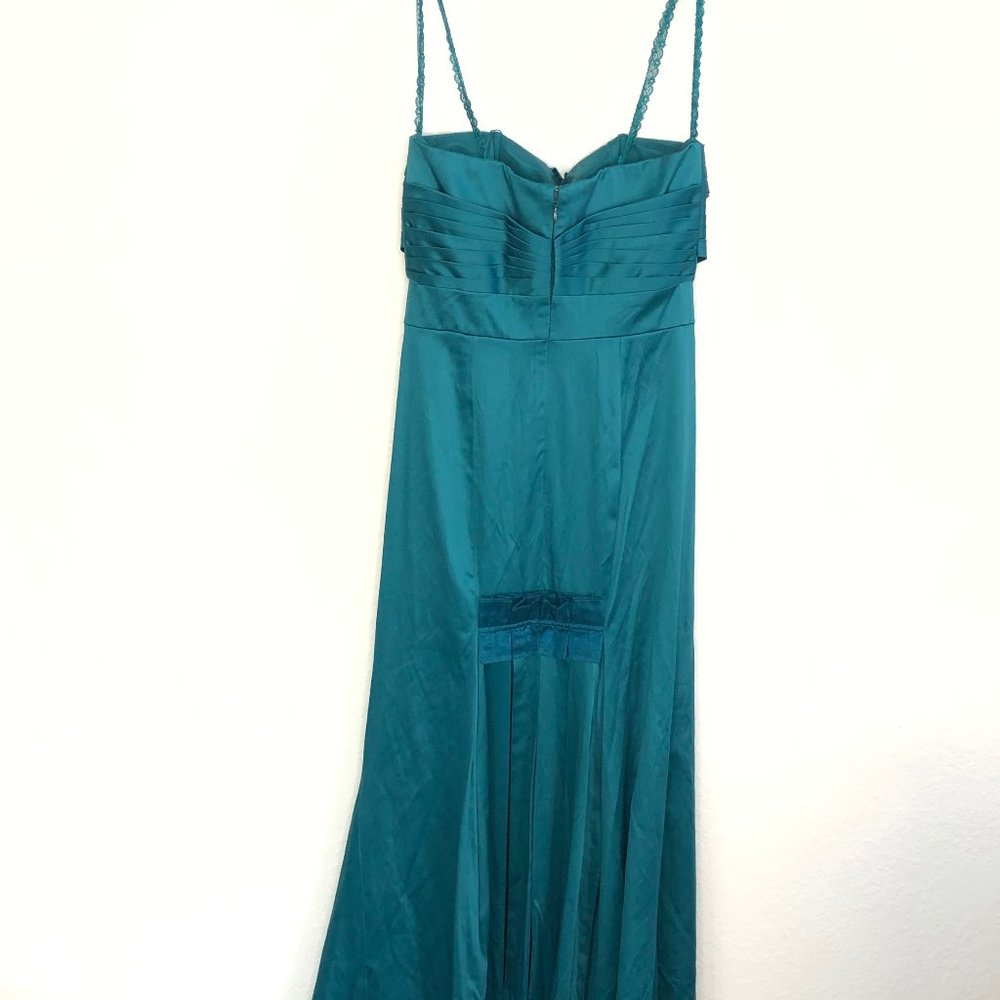 Bcbgeneration Teal Stretch Strapless Gown Maxi Bgk - image 5